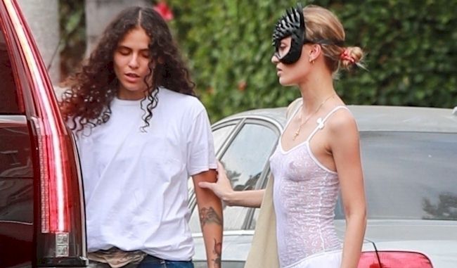 Lily-Rose Depp in a see through top